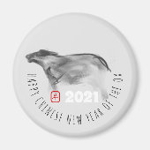 Aimant Tableau original OX Nouvel An chinois 2021 RRM (Devant)