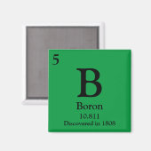 Aimant Tableau périodique Boron (Recto/Verso)