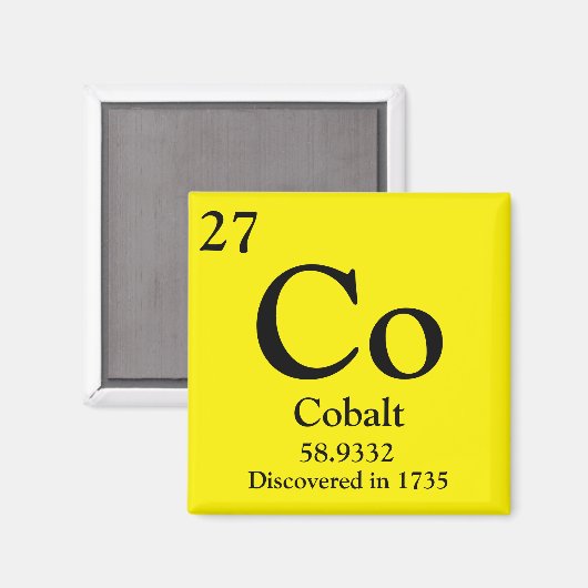 Aimant Tableau périodique Cobalt (Recto/Verso)