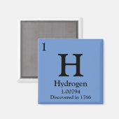 Aimant Tableau périodique de l'hydrogène (Recto/Verso)