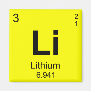 Aimant Tableau périodique des éléments (lithium)