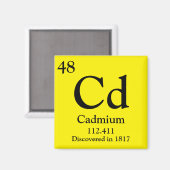 Aimant Tableau périodique du cadmium (Recto/Verso)