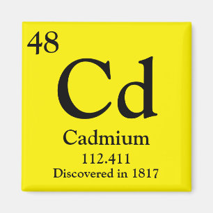 Aimant Tableau périodique du cadmium