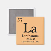 Aimant Tableau périodique du lanthane (Recto/Verso)