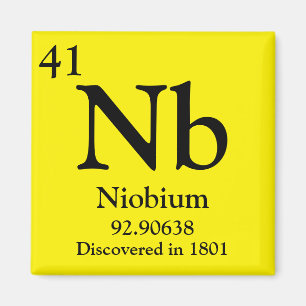 Aimant Tableau périodique du niobium