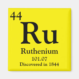 Aimant Tableau périodique du ruthénium