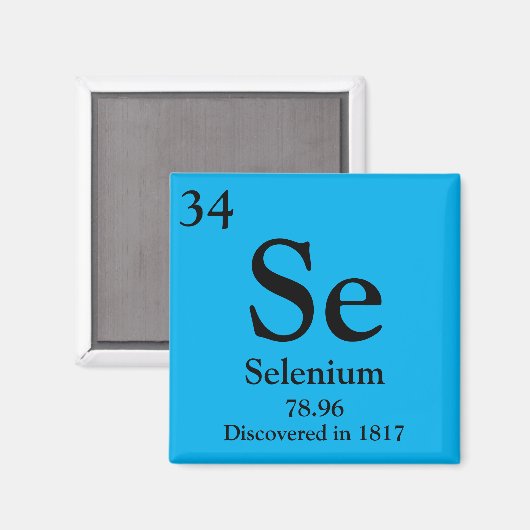Aimant Tableau périodique du sélénium (Recto/Verso)