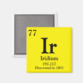 Aimant Tableau périodique irridium (Recto/Verso)