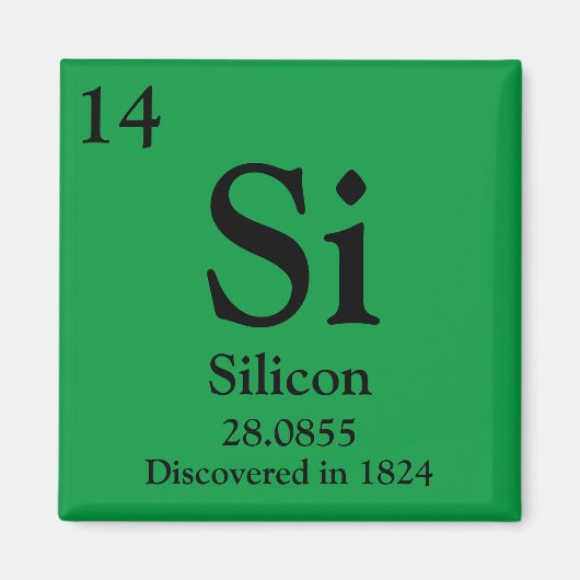 Aimant Tableau périodique Silicon (Devant)