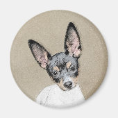 Aimant Tableau Rat Terrier - Cute Original Chien Art (Devant)