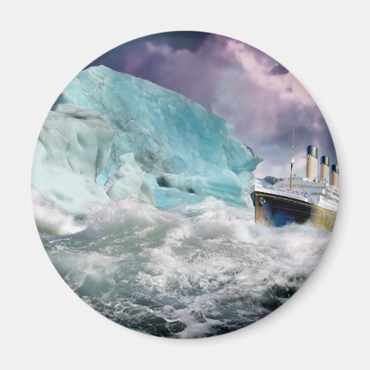 Aimant Tableau Titanic et Iceberg RMS (Devant)