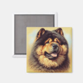 Aimant Tableau vintage Chow-Chow (Recto/Verso)