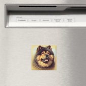 Aimant Tableau vintage Chow-Chow (In Situ (Lave-vaisselle))