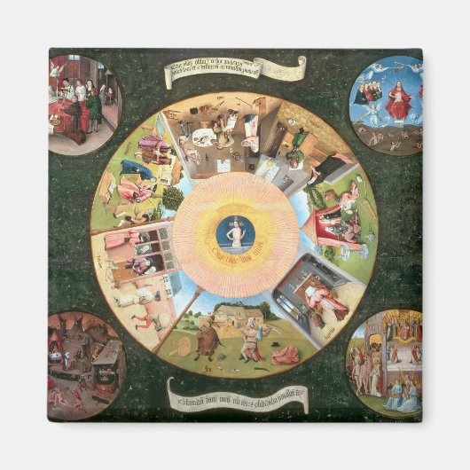 Aimant Tablette des sept péchés mortels (Devant)