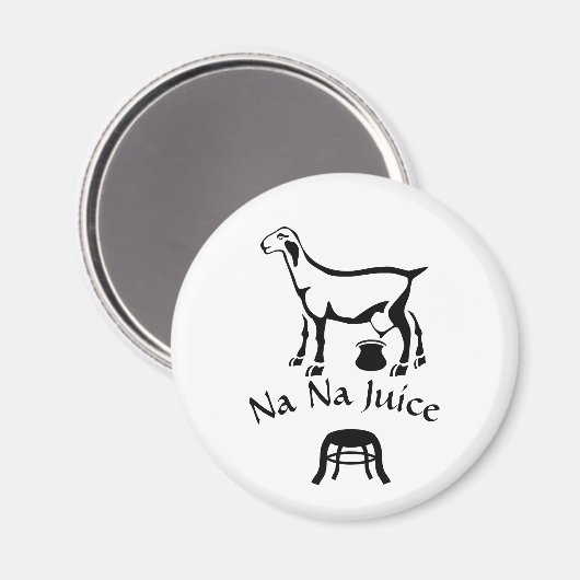 Aimant Tabouret noir et blanc de chèvre (Recto/Verso)