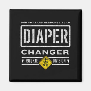Aimant Tâche drôle de changer les couches - Papa nouveau
