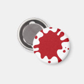 Aimant Tache Rouge de Tomate sur Fond Blanc – Pers (Recto/Verso)