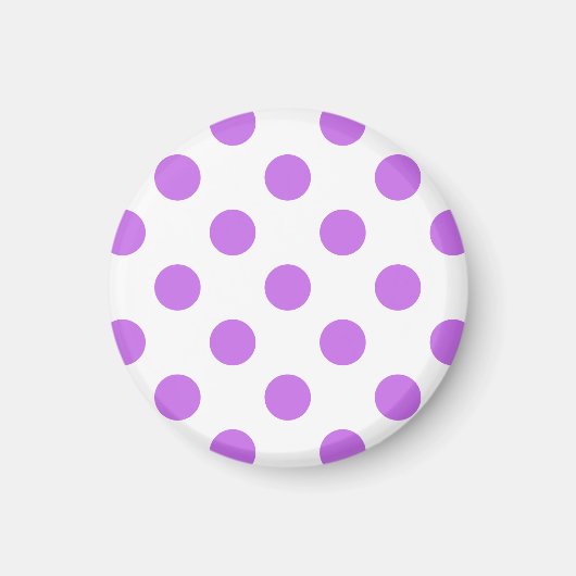 Aimant Taches pois lilas et blanc (Devant)