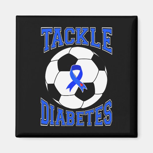 Aimant Tacker Football Blue Ribbon Tackle Diabetes Awards (Devant)