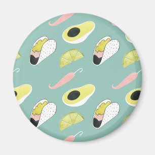 Aimant Taco à propos d'amour   Motif d'élément Taco