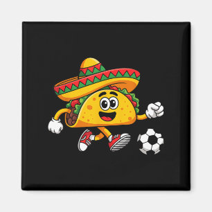 Aimant Taco jouant au football mexicain cinco de mayo som