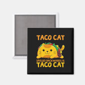 Aimant Tacocat épelé à l'envers Chemise Taco Cat Cinco De (Recto/Verso)