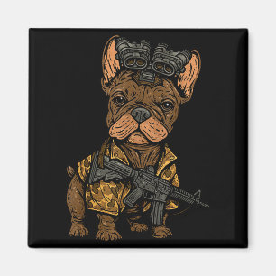 Aimant Tactical Frenchie Drôle De Chien Bouledogue Avec N