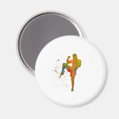 Aimant Taekwondo-karate en acuarela (Recto/Verso)