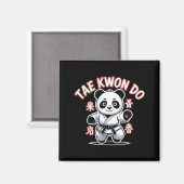 Aimant Taekwondo Panda Drôle Tkd Coréen (Recto/Verso)