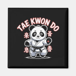 Aimant Taekwondo Panda Drôle Tkd Coréen