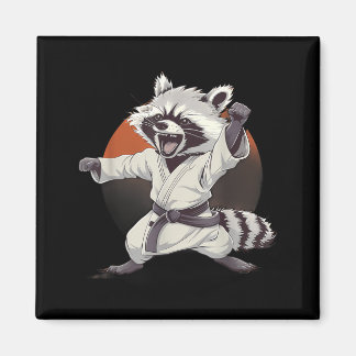 Aimant Taekwondo Raccoon Kickboxing Animall Jiu-Jitsu
