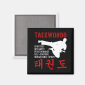 Aimant Taekwondo Tenets Martial Arts (Recto/Verso)