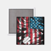 Aimant Tag USA Drapeau (Recto/Verso)