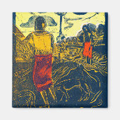 Aimant Tahitian Femmes et Chien, Gauguin (Devant)