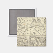Aimant Taille comparative des lacs et des îles (Recto/Verso)