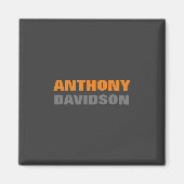 Aimant Taille parfaite alternative Gris Orange Texte en g (Devant)