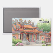 Aimant Taiwan Tainan Temple Travel (Recto/Verso)