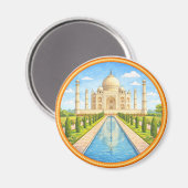 Aimant Taj Mahal d'Inde (Recto/Verso)