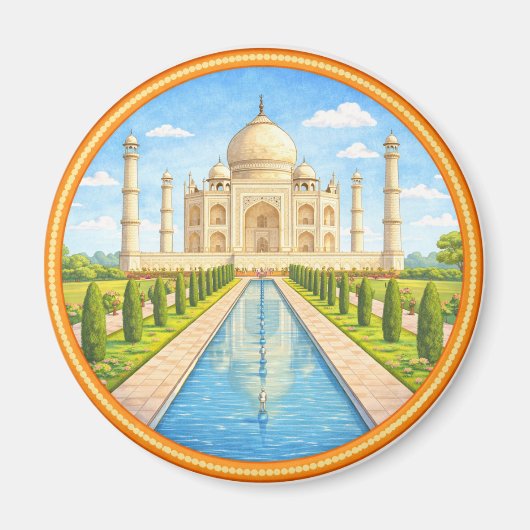Aimant Taj Mahal d'Inde (Devant)