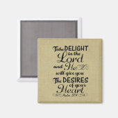 Aimant Take Delight in the Lord Psalm 37 4 Bible Verse (Recto/Verso)
