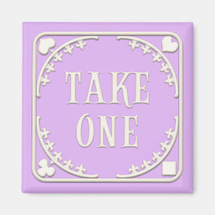 Aimant "Take One" Wonderland Tea Party Charming Purple