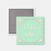Aimant "Take One" Wonderland Tea Party Entitrant Vert (Recto/Verso)
