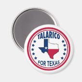 Aimant Talarico pour l'élection du Texas Blue (Recto/Verso)