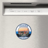 Aimant Tallinn Estonie Retro Travel Art Circle Vintage (In Situ (Lave-vaisselle))