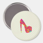 Aimant Talons Hauts, Stiletto, Pompes, Fleurs, Chaussures (Recto/Verso)