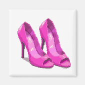 Aimant Talons Roses Style Pixel Art 64 Bits (Devant)