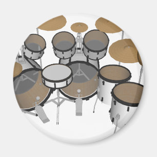 Aimant Tambours : Kit blanc de tambour : modèle 3D :