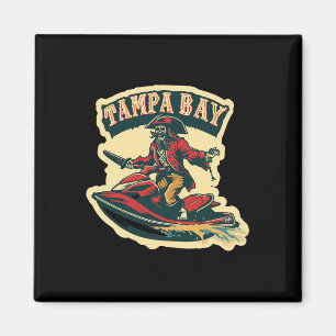 Aimant Tampa Bay Pirate Floride Jetski Navigation Drôle G