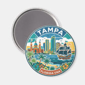 Aimant Tampa États-Unis (Recto/Verso)