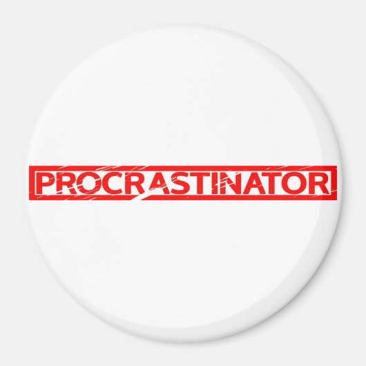 Aimant Tampon de procrastinateur (Devant)